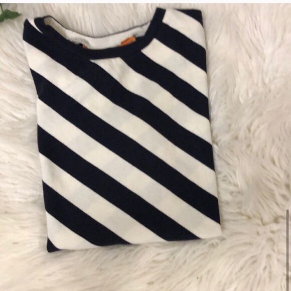 Tory Burch Navy & White Stripe 3/4 Sleeve Medium - Picture 5 of 5